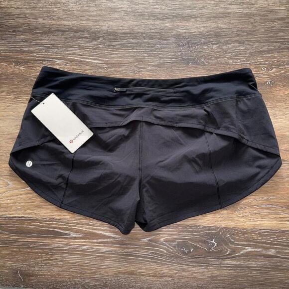 Lululemon Speed Up Short Low Rise 2.5” Lined Black Size 14 NWT